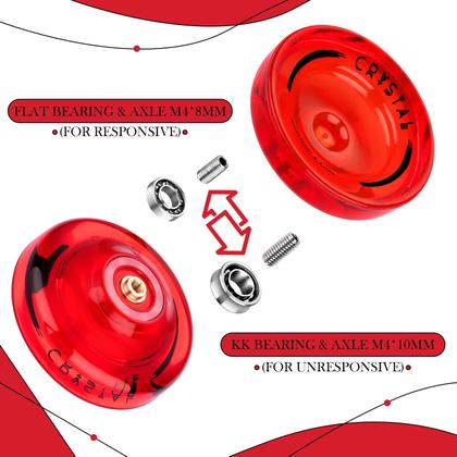 Imagem de Pacote Yoyo com 2 Yoyo responsivo para crianças ShungRu V3 preto e vermelho K2