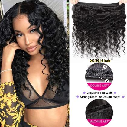 Imagem de Pacotes de cabelo DONG H hair Loose Deep Wave 9A Peruvian Virgin