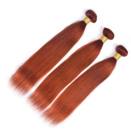 Imagem de Pacotes de cabelo QEUOPE Color 350 Straight Orange 22 24 26 polegadas