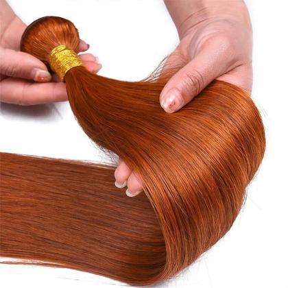 Imagem de Pacotes de cabelo QEUOPE Color 350 Straight Orange 22 24 26 polegadas