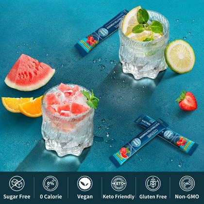 Imagem de Pacotes de eletrólitos em pó OZENKE 30 Sticks Hydration 6 Flavors