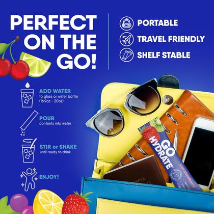 Imagem de Pacotes de hidratação em pó GoHydrate com baixo teor de sódio e limão, pacote com 30