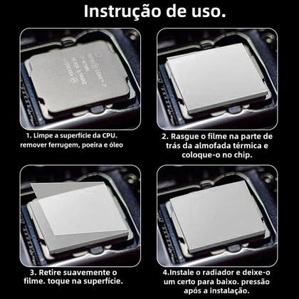 Imagem de Pad Thermal de Alta Qualidade 24W para CPU e GPU - 80x40mm e 100x100mm