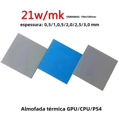 Imagem de Pad Thermal de Alta Qualidade 24W para CPU e GPU - 80x40mm e 100x100mm