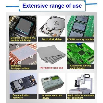 Imagem de Pad Thermal de Alta Qualidade 24W para CPU e GPU - 80x40mm e 100x100mm