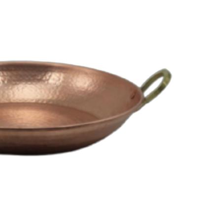 Imagem de Paella Paeja Em Cobre Puro N04 Com Alças Liga De Bronze 45cm