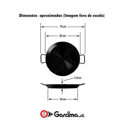 Imagem de Paellera Valenciana Ø60 Aço Antiaderente - Garcima