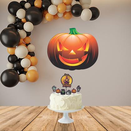 Imagem de Painel Abóbora Decoração de Festa Halloween Dia das Bruxas