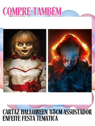 Imagem de Painel Annabelle Decorativo 95x36cm Halloween Festa Temática