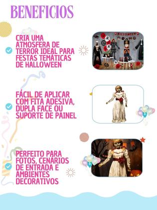 Imagem de Painel Annabelle Decorativo 95x36cm Halloween Festa Temática