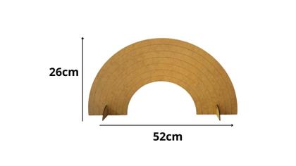 Imagem de Painel Arco Íris Decoração Mesa Festa 52cm Desmontável Em Mdf
