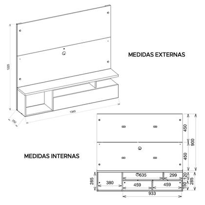Imagem de Painel Bancada Black Para TV até 55 Polegadas Caemmun