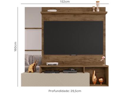 Imagem de Painel Bancada Para TV até 50 Polegadas Marrom Inbox Caemmun