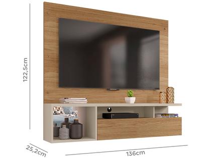 Imagem de Painel Bancada Para TV Até 55 Polegadas Black Marrom Caemmun