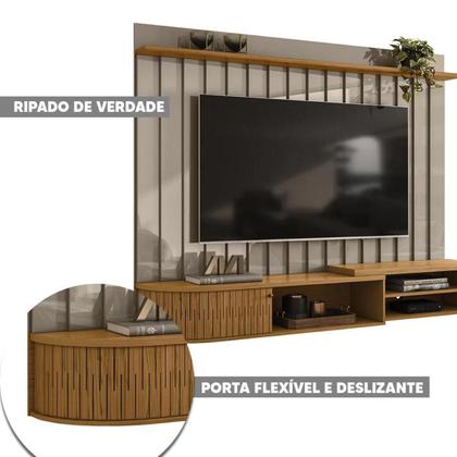 Imagem de Painel Bancada Suspensa Imola 206 cm Cor Fendi Naturale - Madetec