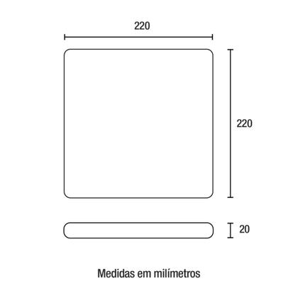 Imagem de Painel Borda Infinita Aço Emb/Sob Quadrado 32W 6500K (Branco Frio) - Blumenau