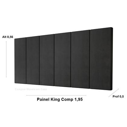 Imagem de Painel Cabeceira Box Lorena King 1,95 Million Preto - Comprar Moveis em Casa