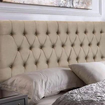 Imagem de Painel Cabeceira Com Bau Dubai 1.28 Viuva Suede Bege