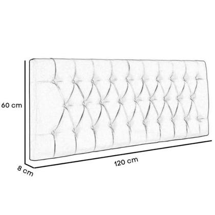 Imagem de Painel Cabeceira Dubai Para Cama Box-1,20 Mt-suede Amarelo