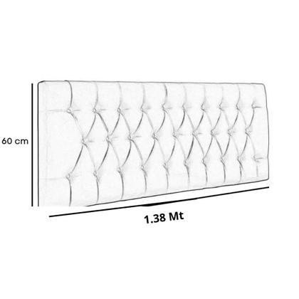 Imagem de Painel Cabeceira Dubai para cama box-1,38 Mt-Suede Bege