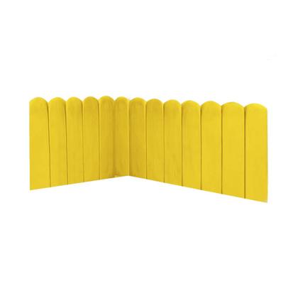 Imagem de Painel Cabeceira em L Suspenso Loop Solteiro 90cm Para Cama Box material sintético Amarelo - Ahz Móveis