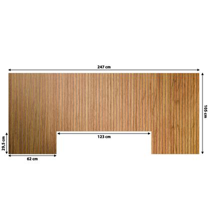 Imagem de Painel Cabeceira Ripada Para Cama Casal Queen Quarto MDF