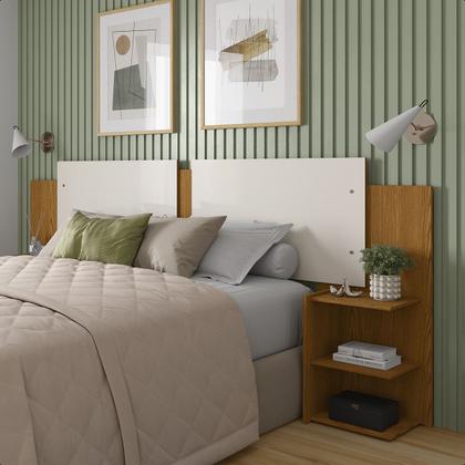 Imagem de Painel Cama Box Quarto Regulável 3 Tamanhos com 2 Mesas de Cabeceiras - MJM Casa dos Móveis