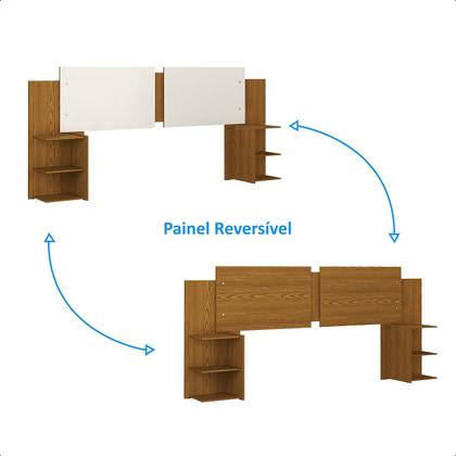 Imagem de Painel Cama Box Quarto Regulável 3 Tamanhos com 2 Mesas de Cabeceiras - MJM Casa dos Móveis