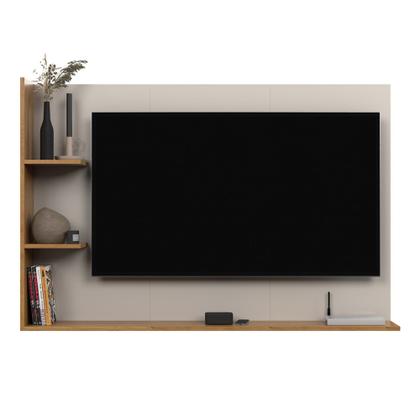 Imagem de Painel Cissa Tv 32 40 43 50 Polegadas Prateleira Inferior Nicho Decorativo Suspenso Quarto Sala