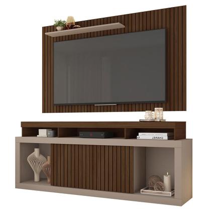 Imagem de Painel com Rack Bancada para TV Paris 180cm Fendi/Havana - Sallar home