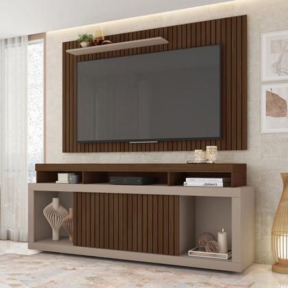 Imagem de Painel com Rack Bancada para TV Paris 180cm Fendi/Havana - Sallar home