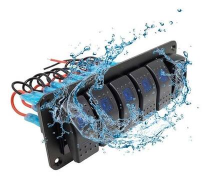Imagem de Painel Comutação 5 Botoes Interruptore 12v Display 2xusb Led