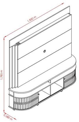 Imagem de Painel Daytona Ripado para TV até 65 polegadas - Calacata/Off White - Madetec