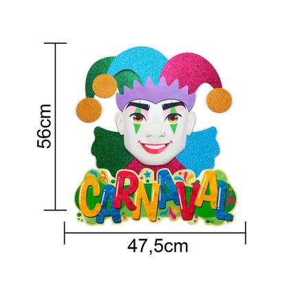 Imagem de Painel de carnaval bobo da corte EVA com glitter