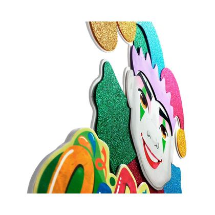 Imagem de Painel de carnaval bobo da corte EVA com glitter