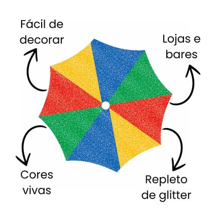 Imagem de Painel de decoração guarda chuva de frevo carnaval