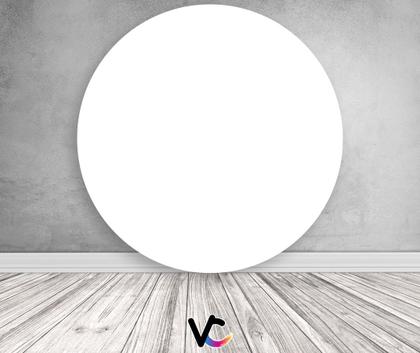 Imagem de Painel De Festa Redondo 1,50x1,50 - Cor Liso Branco 005