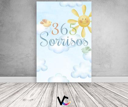 Imagem de Painel De Festa Vertical 1,50 x 2,20 - 365 Sorrisos Tons Pastéis 062