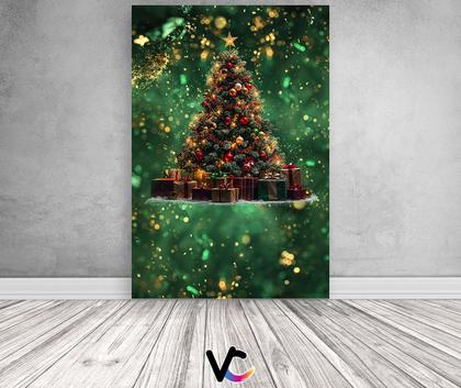 Imagem de Painel De Festa Vertical 1,50 x 2,20 - Árvore De Natal Verde 042