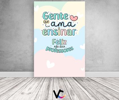 Imagem de Painel De Festa Vertical 1,50 x 2,20 - Dia dos Professores Tons Claros 025