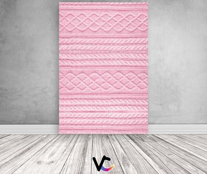Imagem de Painel De Festa Vertical 1,50 x 2,20 -  Efeito Tricô Trançado Rosa Claro 019