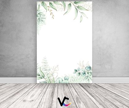 Imagem de Painel De Festa Vertical 1,50 x 2,20 - Folhagens Clara com Dourado 139