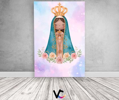 Imagem de Painel De Festa Vertical 1,50 x 2,20 - Nossa Senhora Aparecida Santa Aquarela 009