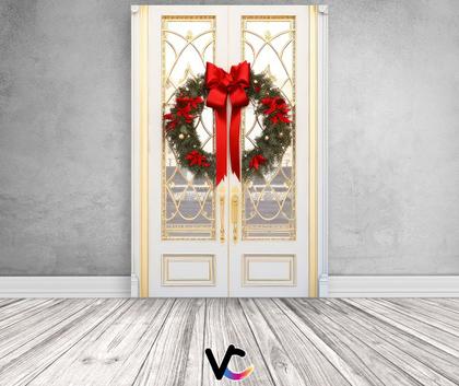 Imagem de Painel De Festa Vertical 1,50 x 2,20 - Porta com Guirlanda de Natal 026