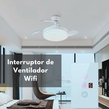 Imagem de Painel de Interruptor Inteligente COIBEU para Ventilador Função Wifi 2.4ghz Touch App Tuya