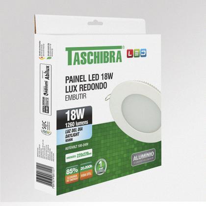 Imagem de Painel de Led Redondo Embutir 18W Bivolt Taschibra
