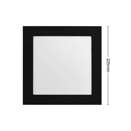 Imagem de Painel de Led Save Energy Slim Quadrado de Embutir 20W Bivolt Jet Black 5700K