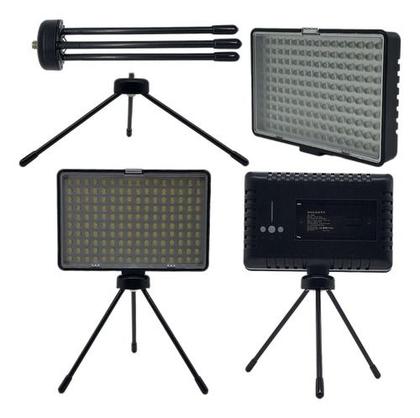 Imagem de Painel De Led Soleste Tl-160+mini Tripé De Mesa Pratico L