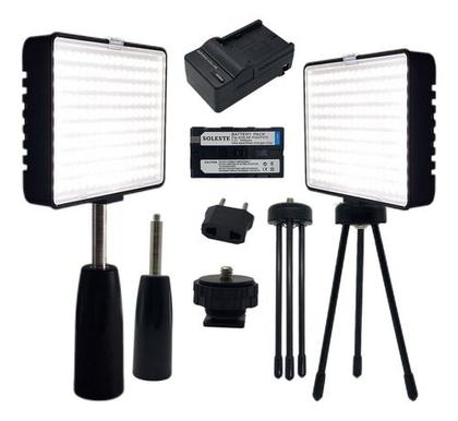 Imagem de Painel De Led Soleste Tl-160+mini Tripé De Mesa Pratico L