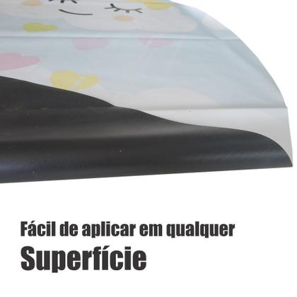 Imagem de Painel de Lona Redondo Chá de Revelação Ursinho Casal Aquarela Flores